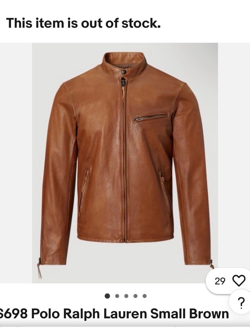 Ralph Lauren Leather Jacket - Picture 4 of 8